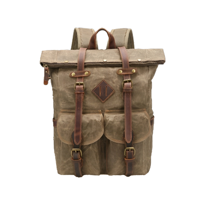 Edriel | Mochila de Cuero con Cierre Roll-Top | Backpack