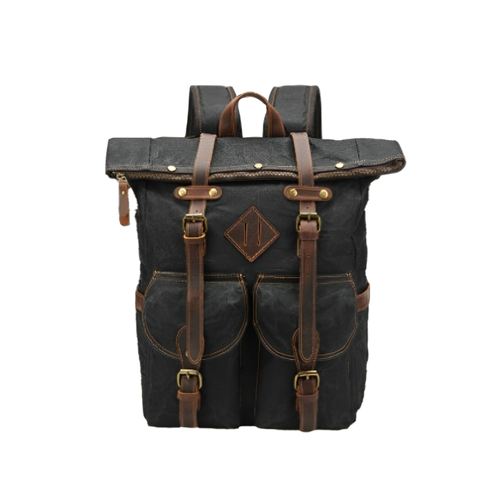 Edriel | Mochila de Cuero con Cierre Roll-Top | Backpack