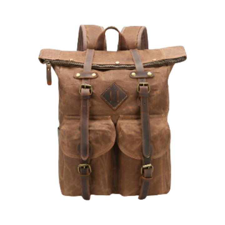 Edriel | Mochila de Cuero con Cierre Roll-Top | Backpack