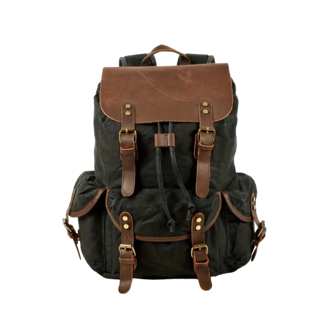 Crosby | Mochila Retro Impermeable de Lona para Laptop