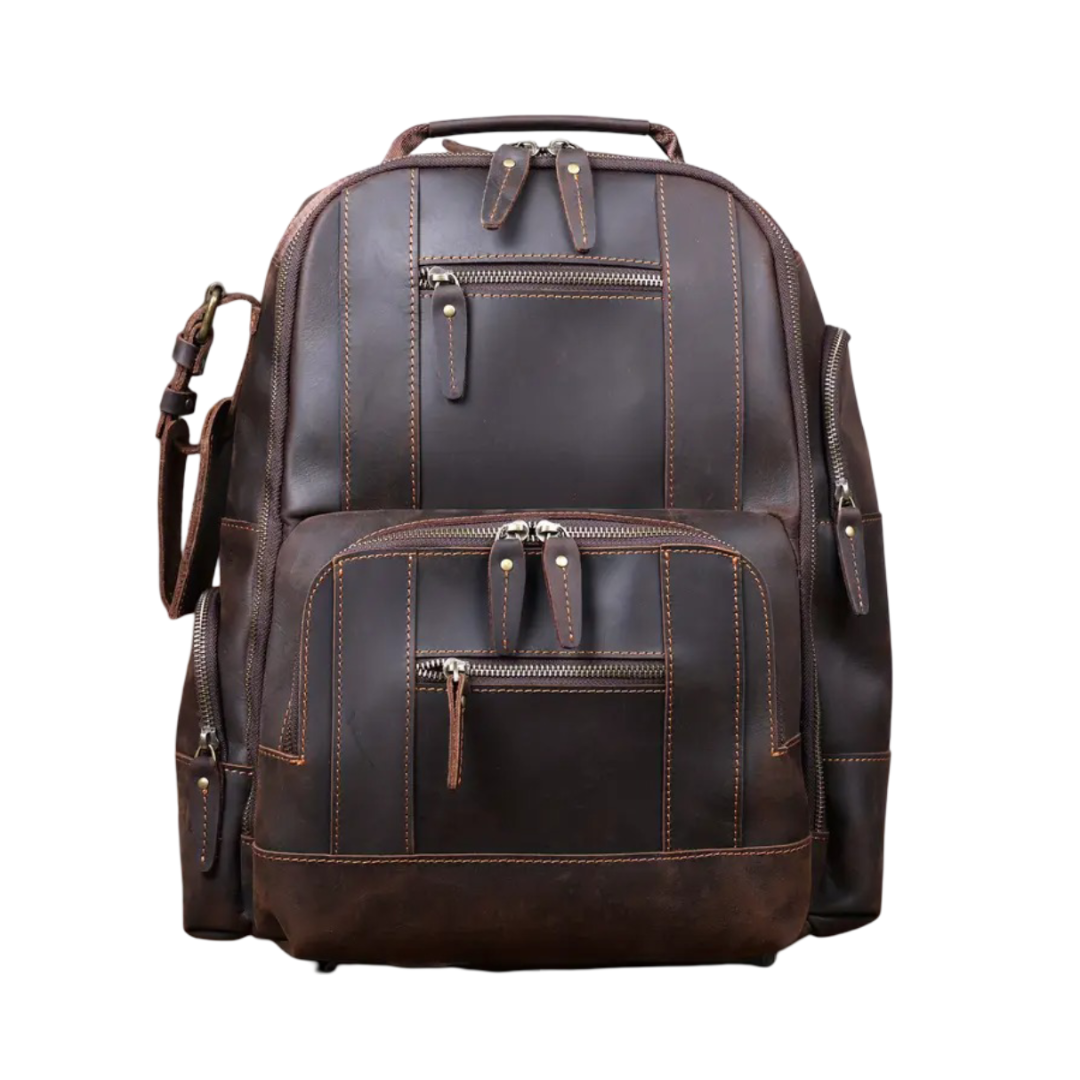 Sterling | Mochila Vintage de Cuero Multicapa