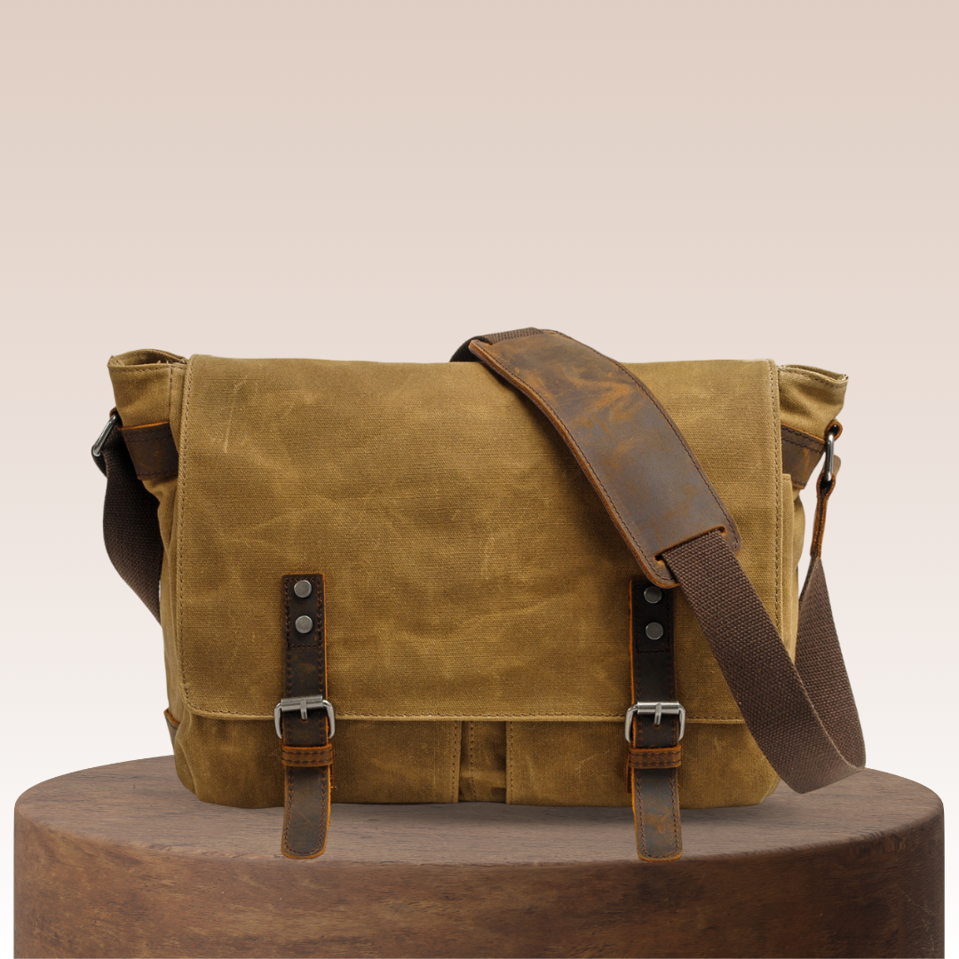 Drake | Cuero con Acabado Encerado | Bolsa de Hombro