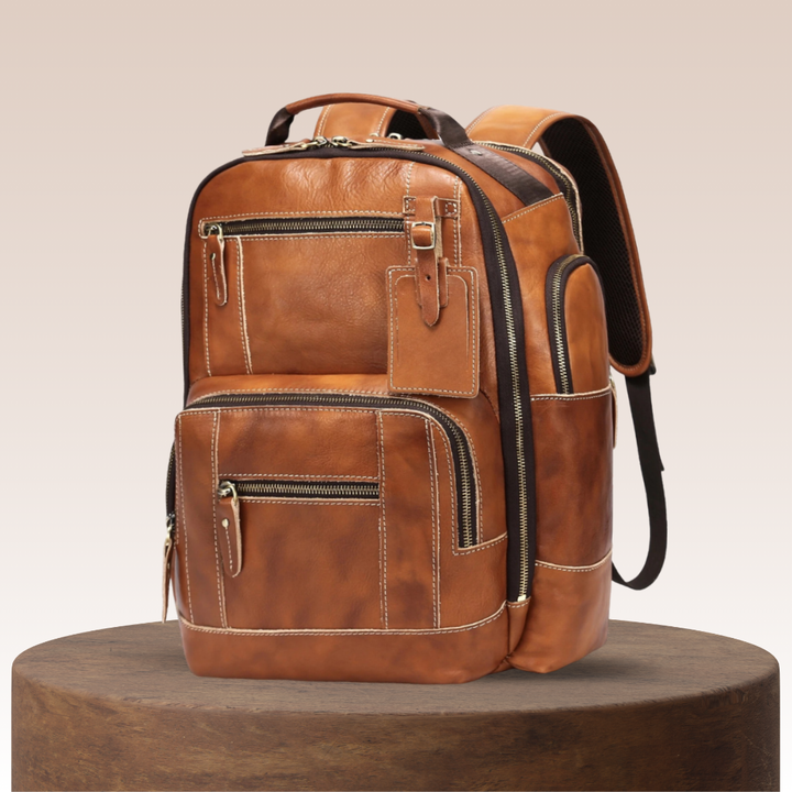 Nathan | Mochila de Cuero Amplia y de Moda