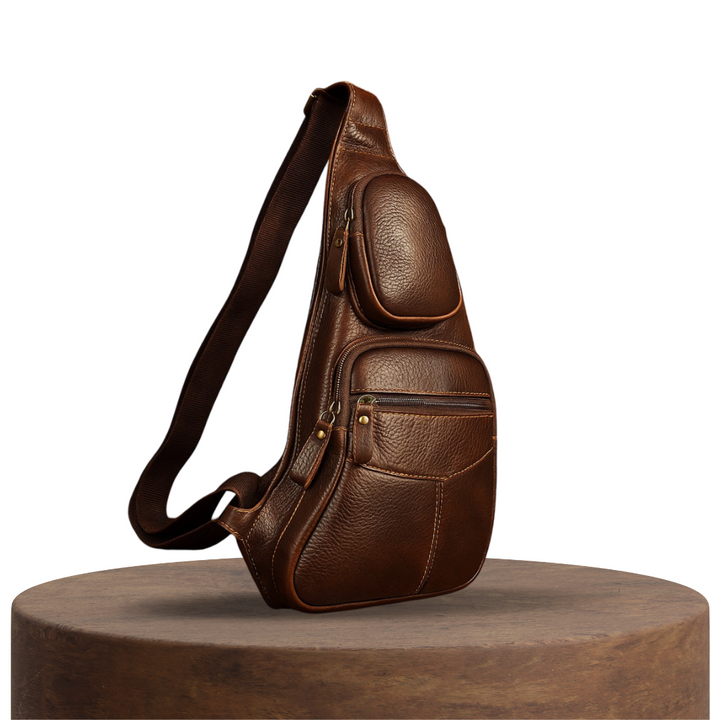Renzo | Bolsa tipo bandolera de cuero duradera para hombre