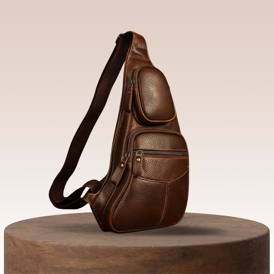 Renzo | Bolsa tipo bandolera de cuero duradera para hombre