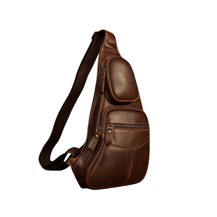 Renzo | Bolsa tipo bandolera de cuero duradera para hombre