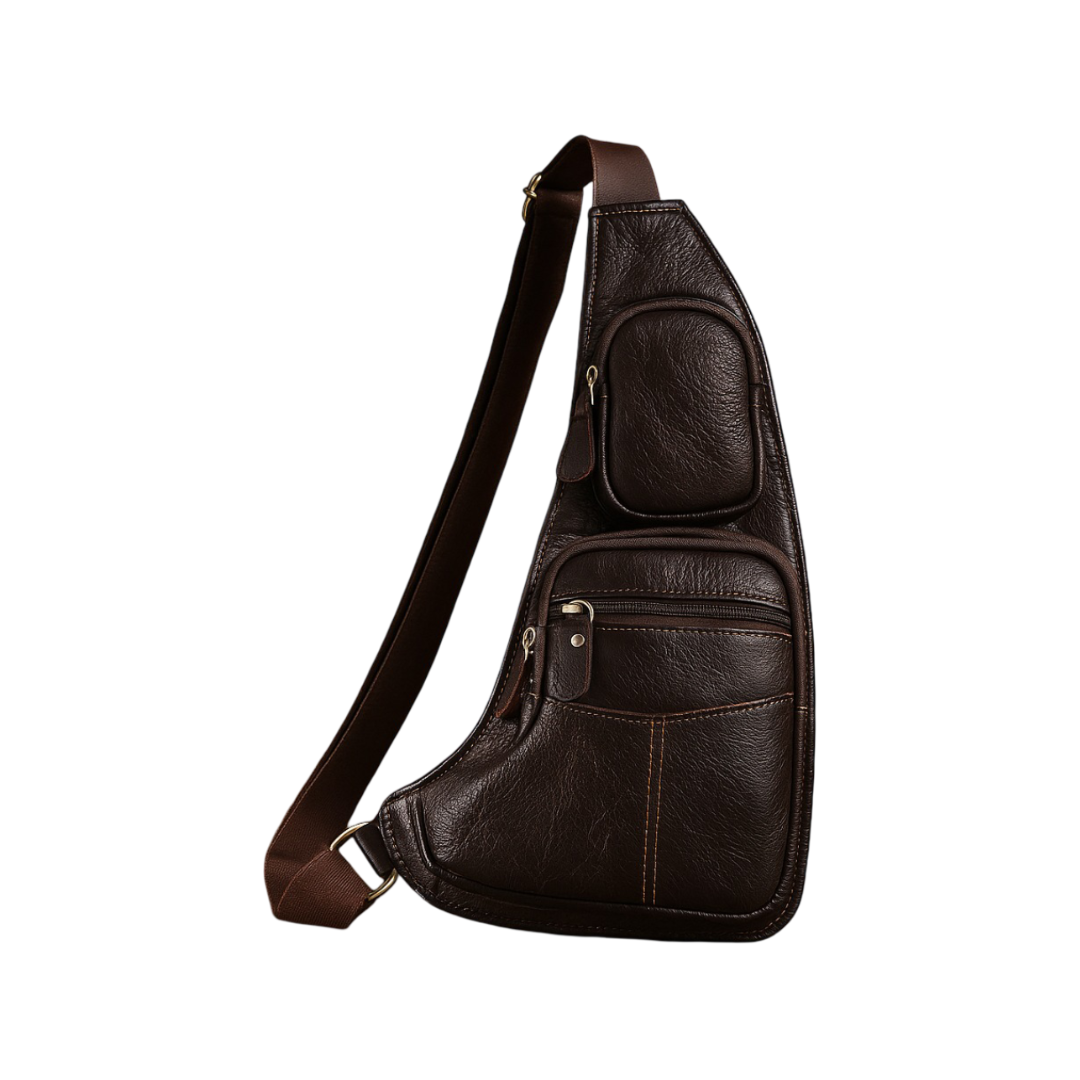 Renzo | Bolsa tipo bandolera de cuero duradera para hombre