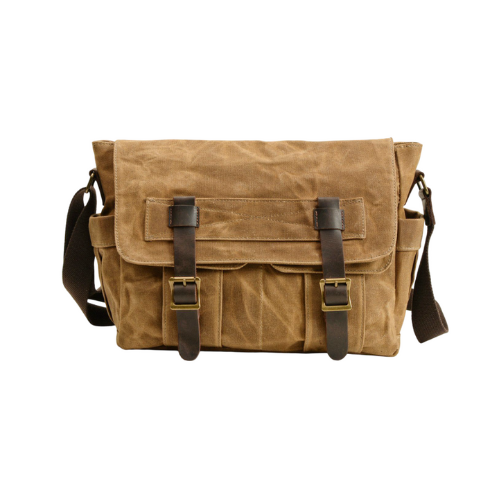 Lester | Lona Texturizada Retro de Cuero | Bolsa de Hombro