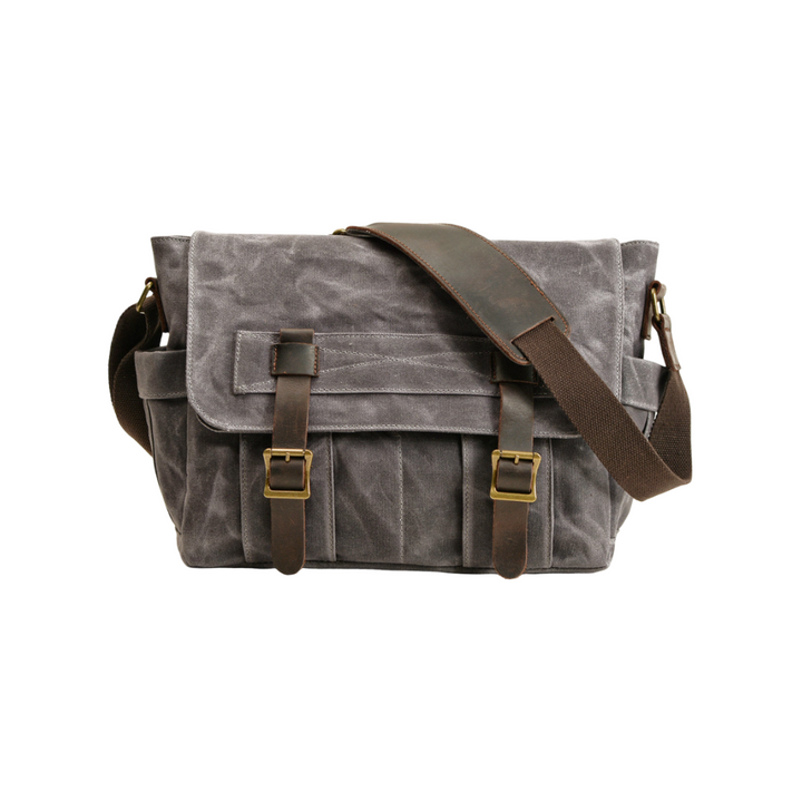 Lester | Lona Texturizada Retro de Cuero | Bolsa de Hombro