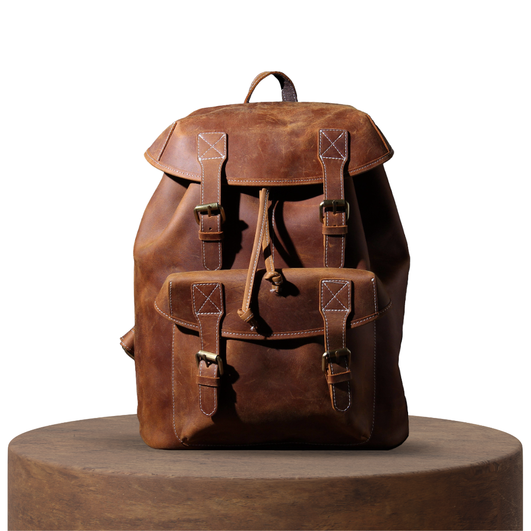 Robert | Mochila Vintage Organizada de Cuero