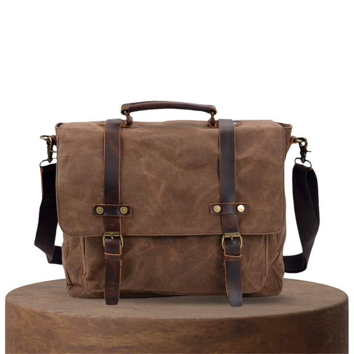 Clark | Correas de Cuero y Lona Encerada Vintage | Bolsa Mensajero