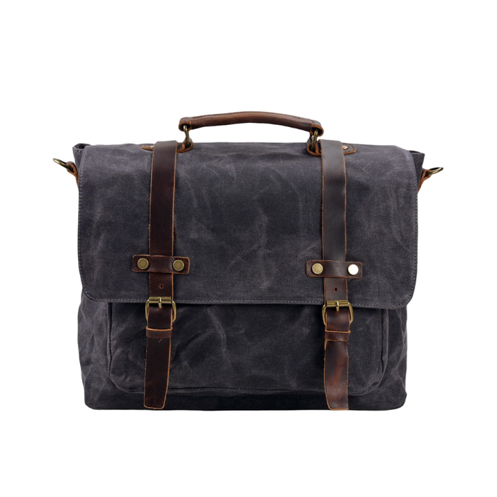 Clark | Correas de Cuero y Lona Encerada Vintage | Bolsa Mensajero