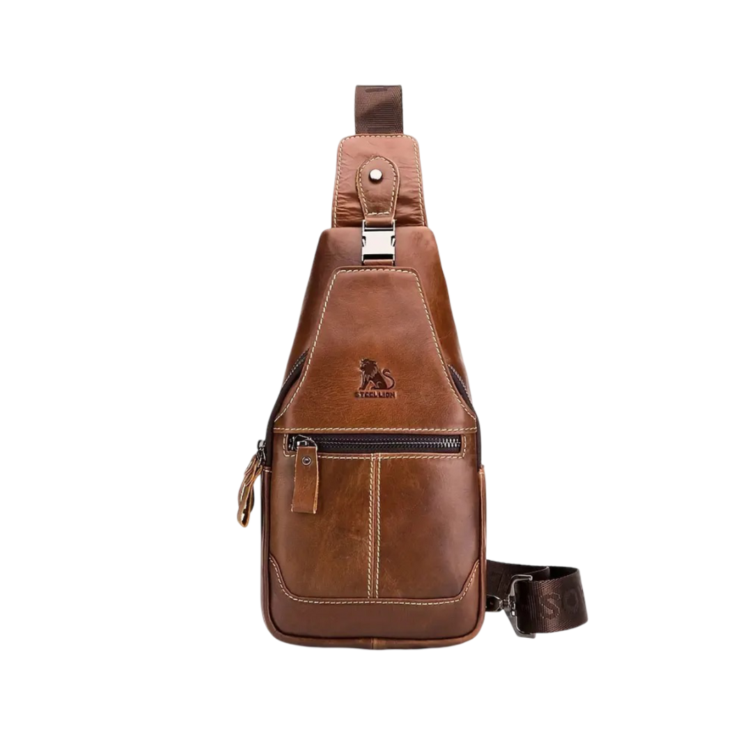Callum | Bolso de Pecho Cruzado de Cuero para Hombre