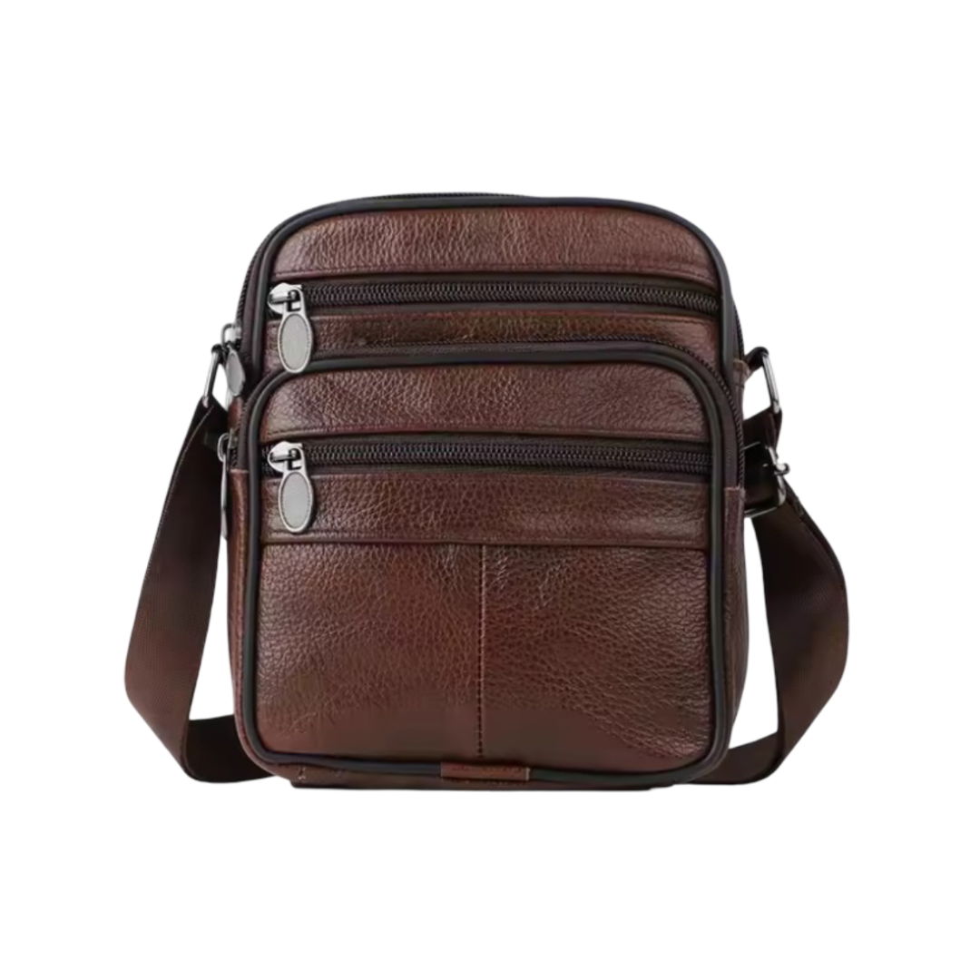 Griffin | Bolsa Cruzada de Cuero para Negocios para Hombre