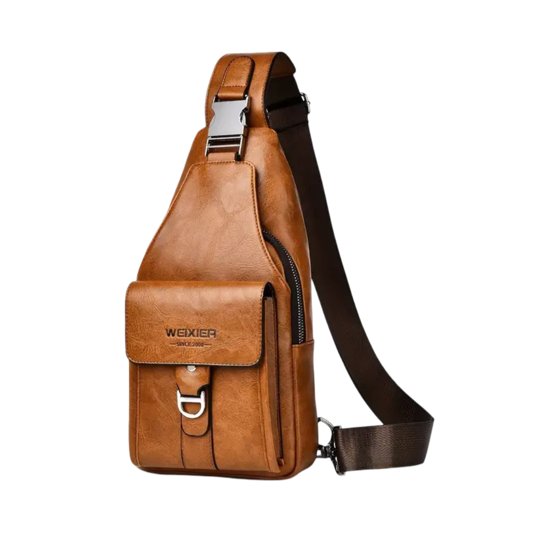Silas | Bolso Cruzado de Cuero Vintage para Hombre