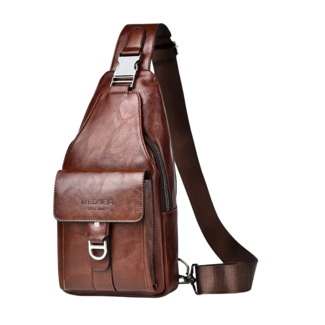 Silas | Bolso Cruzado de Cuero Vintage para Hombre