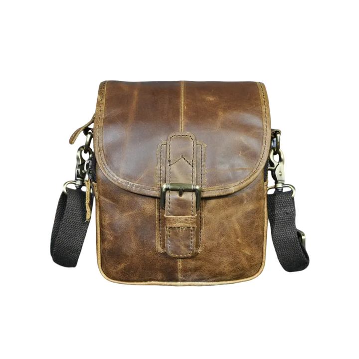 Damon | Bolsa de Hombro de Cuero Genuino para Hombres