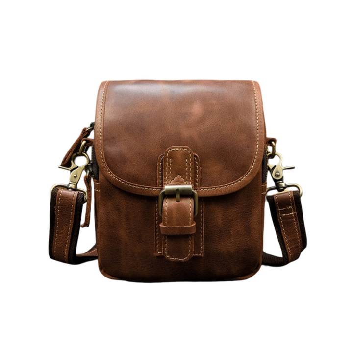 Damon | Bolsa de Hombro de Cuero Genuino para Hombres