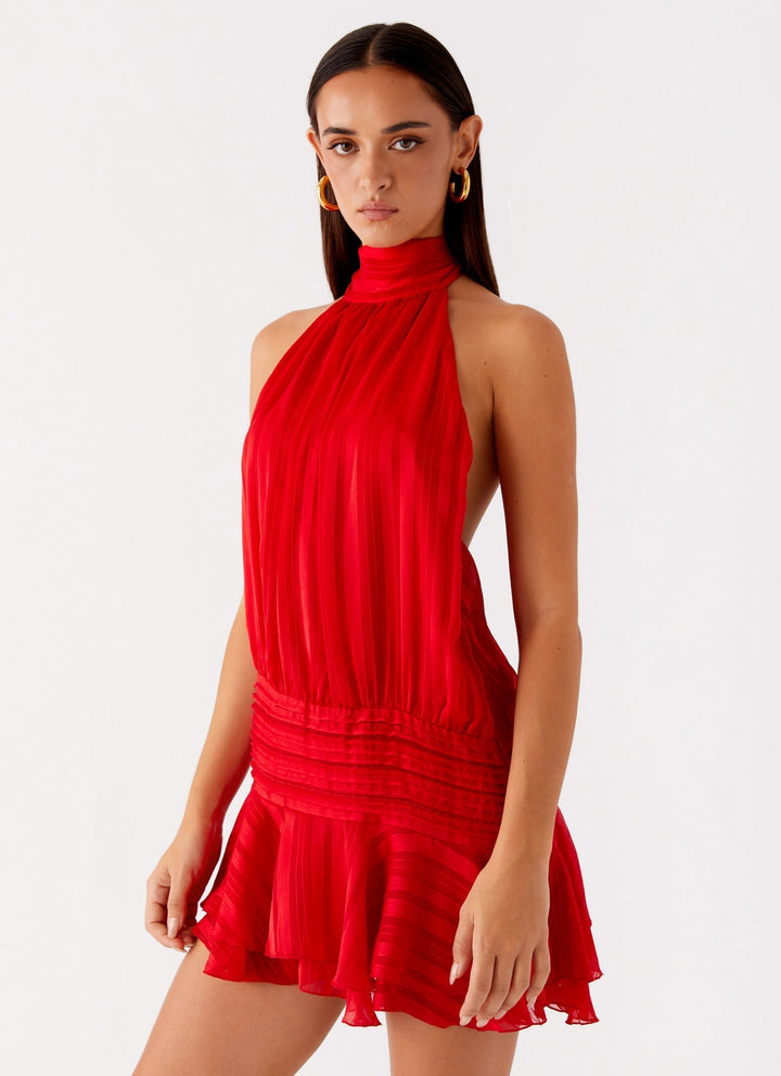 NERIAH - VESTIDO MINI ELEGANTE DE CHIFÓN
