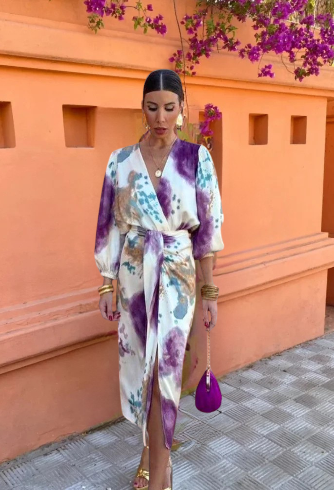 CAROLE - VESTIDO ESTAMPADO SOFISTICADO