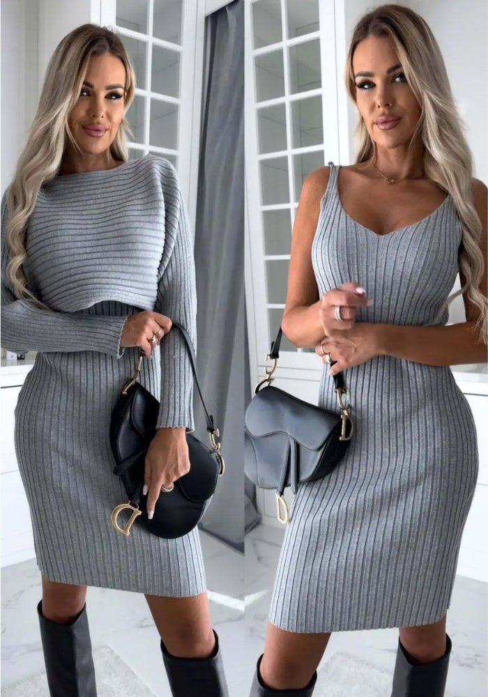Scarlett™ - Conjunto Elegante de Dos Piezas (Vestido y Suéter)