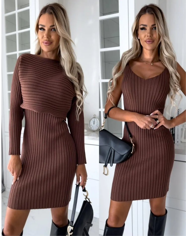 Scarlett™ - Conjunto Elegante de Dos Piezas (Vestido y Suéter)