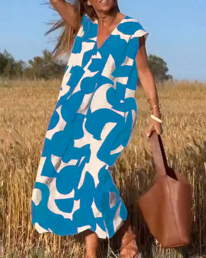 Alvina - Vestido Abstracto Relajado