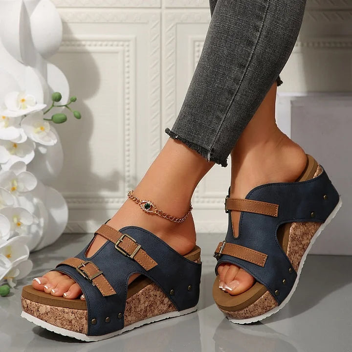 NEFERTARI - SANDALIAS ORTOPÉDICAS DE CUÑA A LA MODA