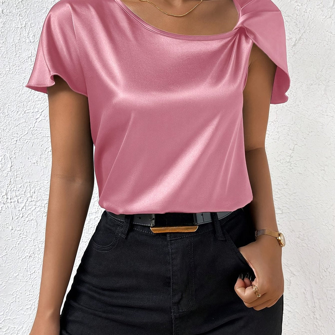 LEASA - BLUSA CON ACENTO MODERNO EN EL HOMBRO
