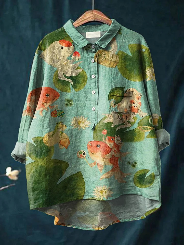 Primavera | Playera con Estampado de Peces