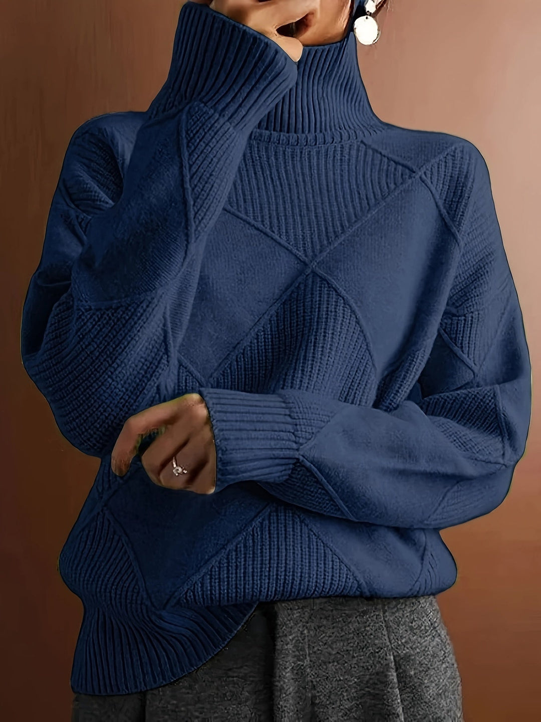 Jessie | Suéter de Punto con Cuello Alto