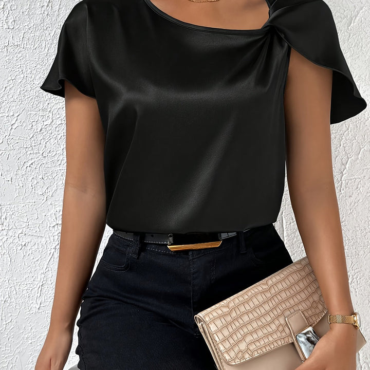 LEASA - BLUSA CON ACENTO MODERNO EN EL HOMBRO