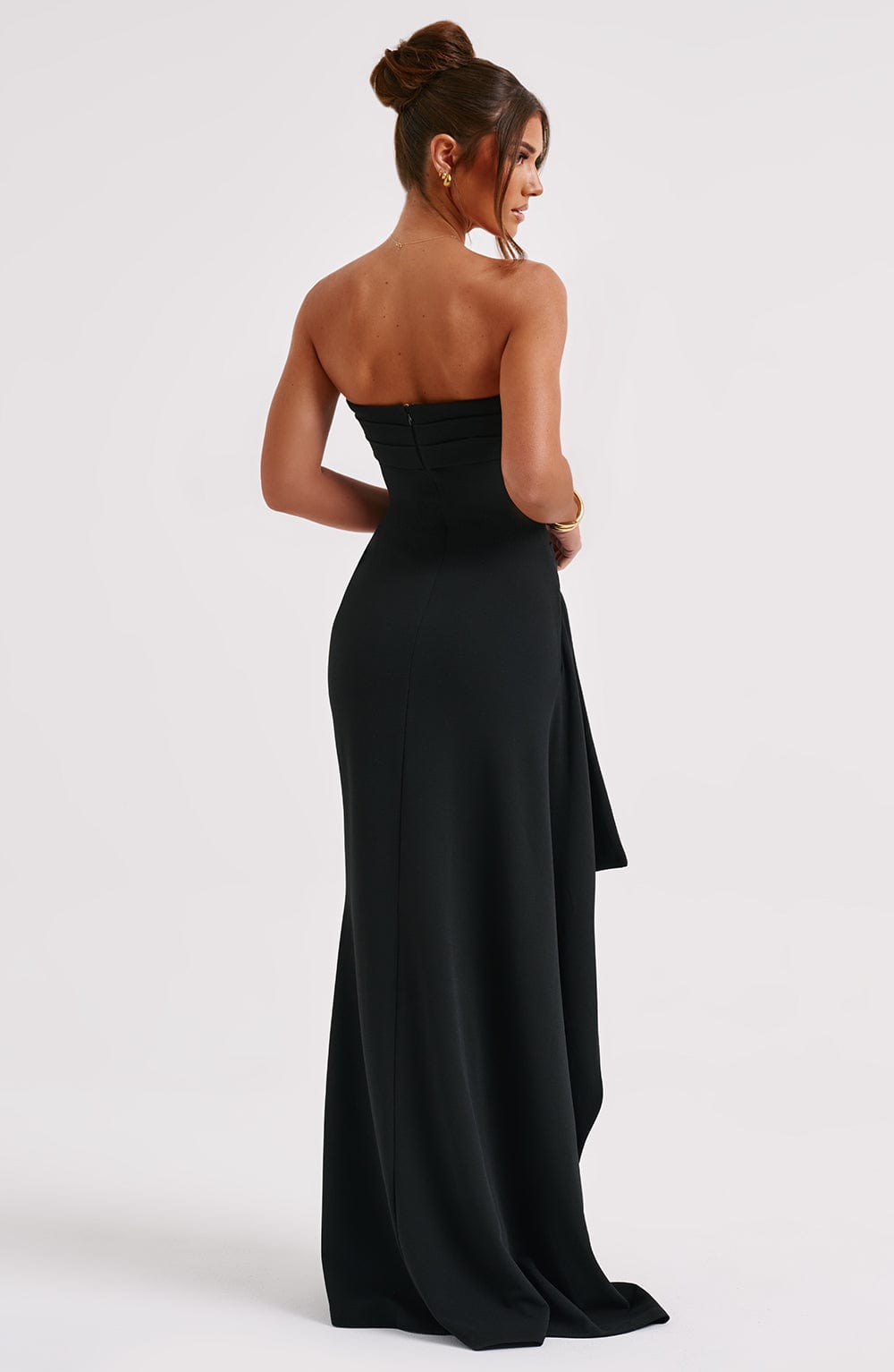 AELRED - VESTIDO MAXI SIN TIRANTES CON ABERTURA