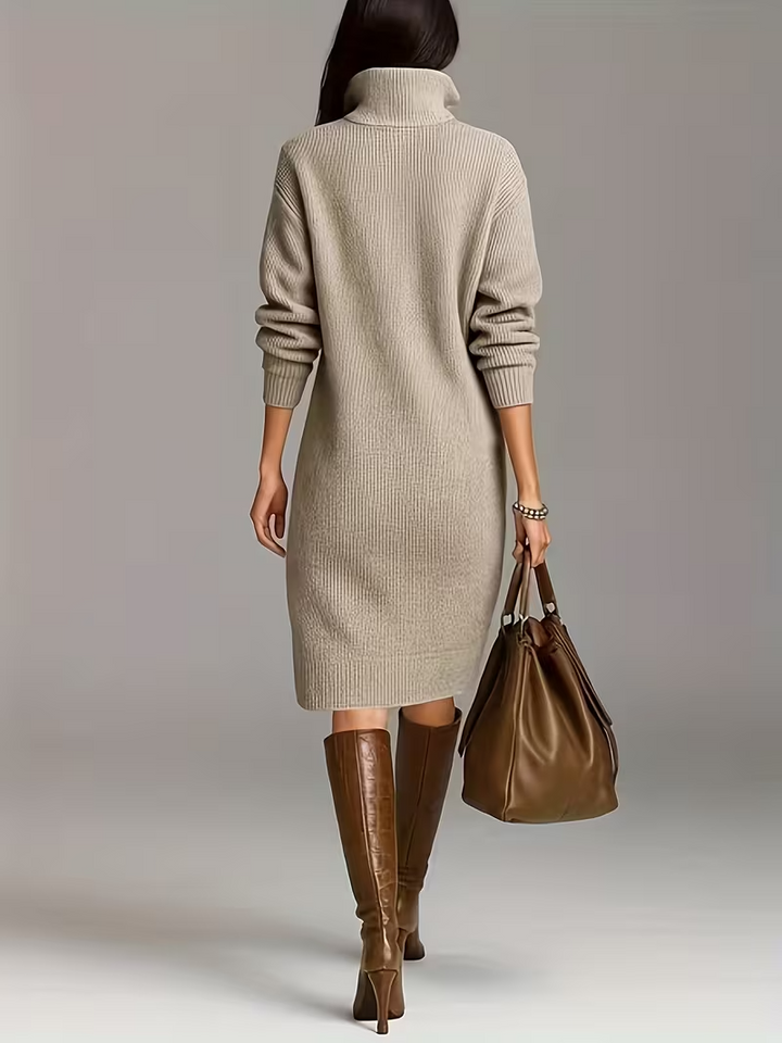 BELLE – VESTIDO DE PUNTO SUAVE CON BOTONES