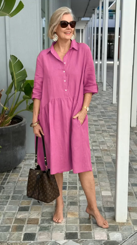KINSLEY - VESTIDO DE LINO BRISA FRESCA