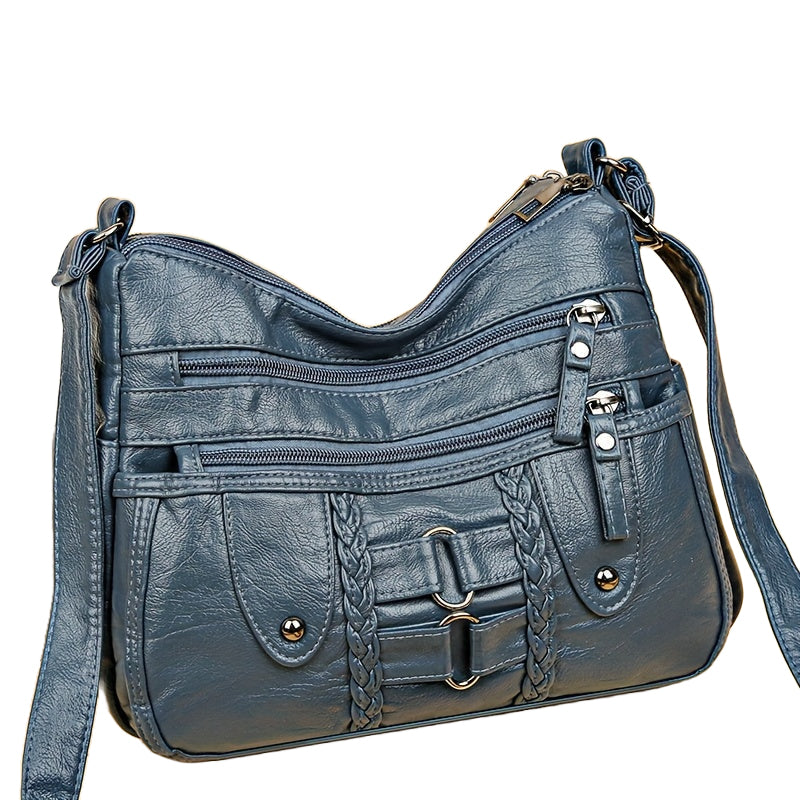 RACHEL - BOLSO CRUZADO DE CUERO ANTIRROBO