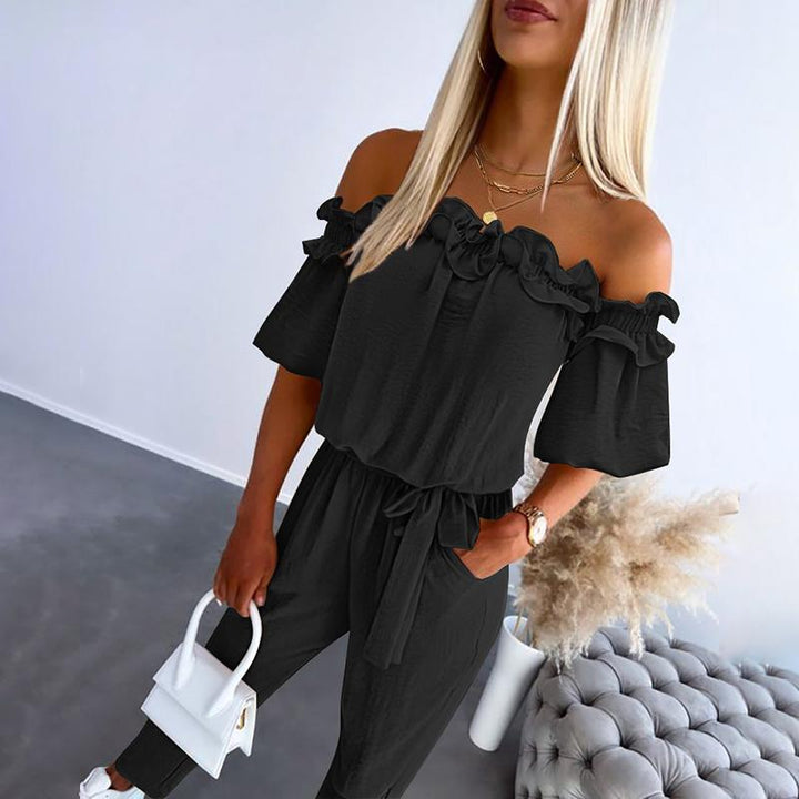 ARABELLA – MONO CHIC Y FÁCIL CON HOMBROS DESCUBIERTOS