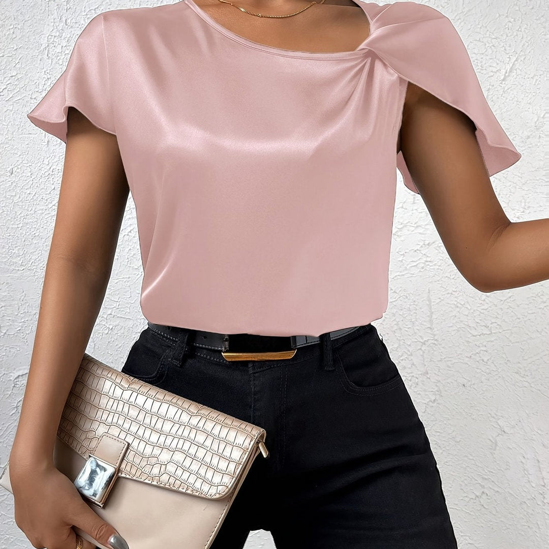 LEASA - BLUSA CON ACENTO MODERNO EN EL HOMBRO