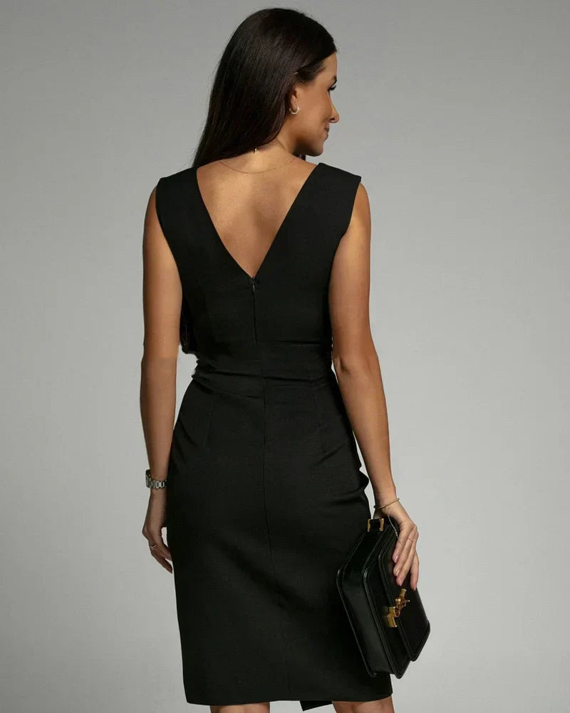 SHAE - VESTIDO MINI ELEGANTE CON ESCOTE EN V