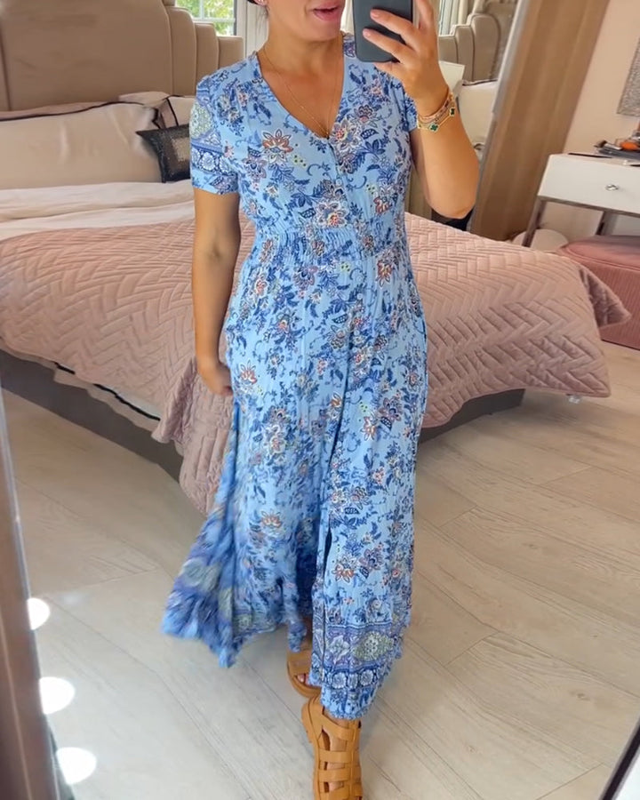 BRIAR - VESTIDO BOTÁNICO CON ESCOTE EN V