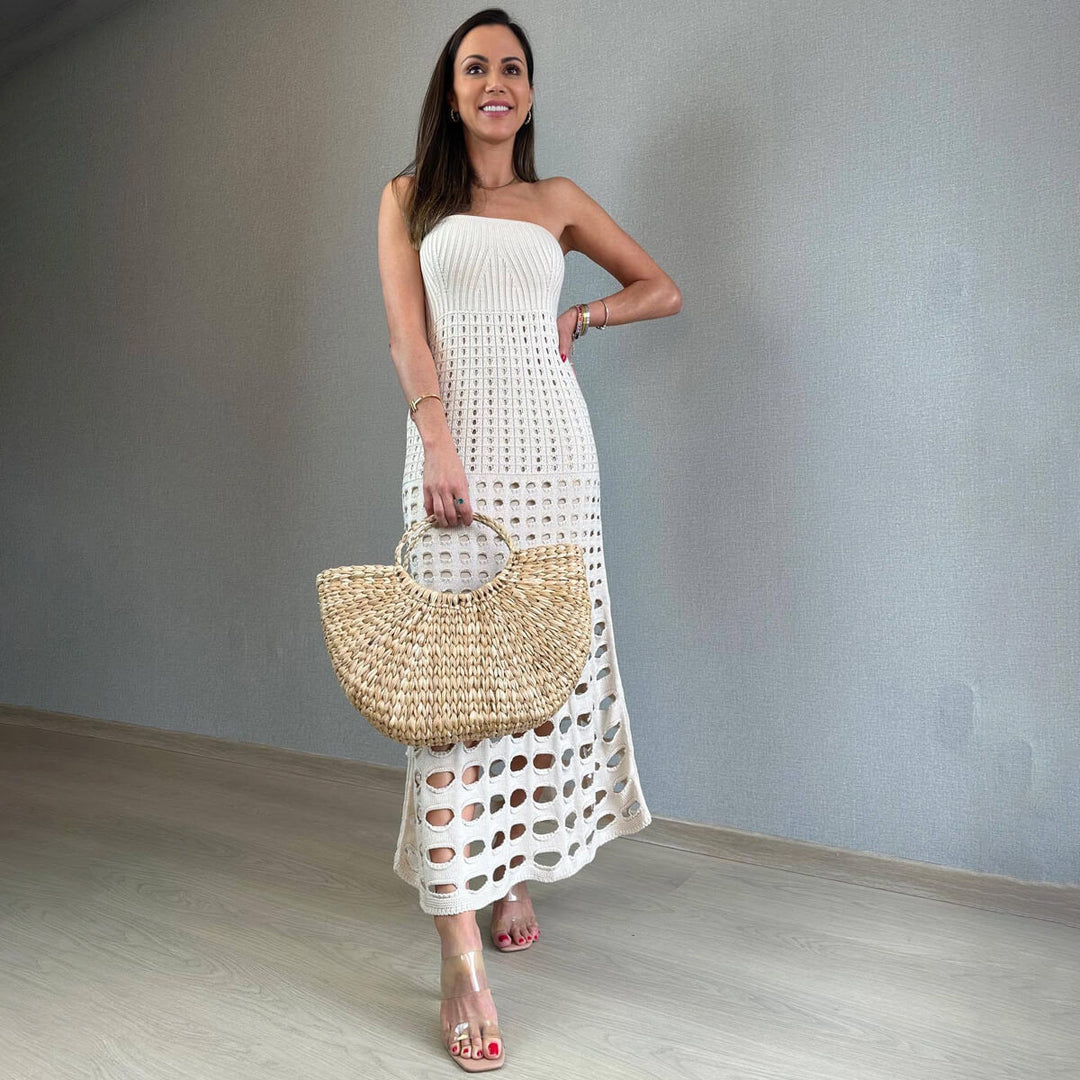 NIKKA - VESTIDO MAXI BOHO DE CROCHET