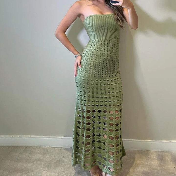 NIKKA - VESTIDO MAXI BOHO DE CROCHET