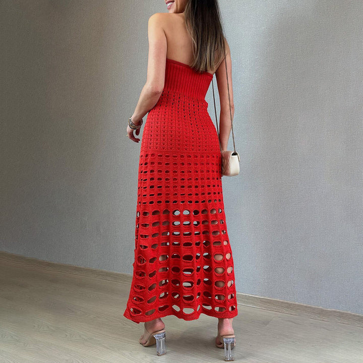 NIKKA - VESTIDO MAXI BOHO DE CROCHET