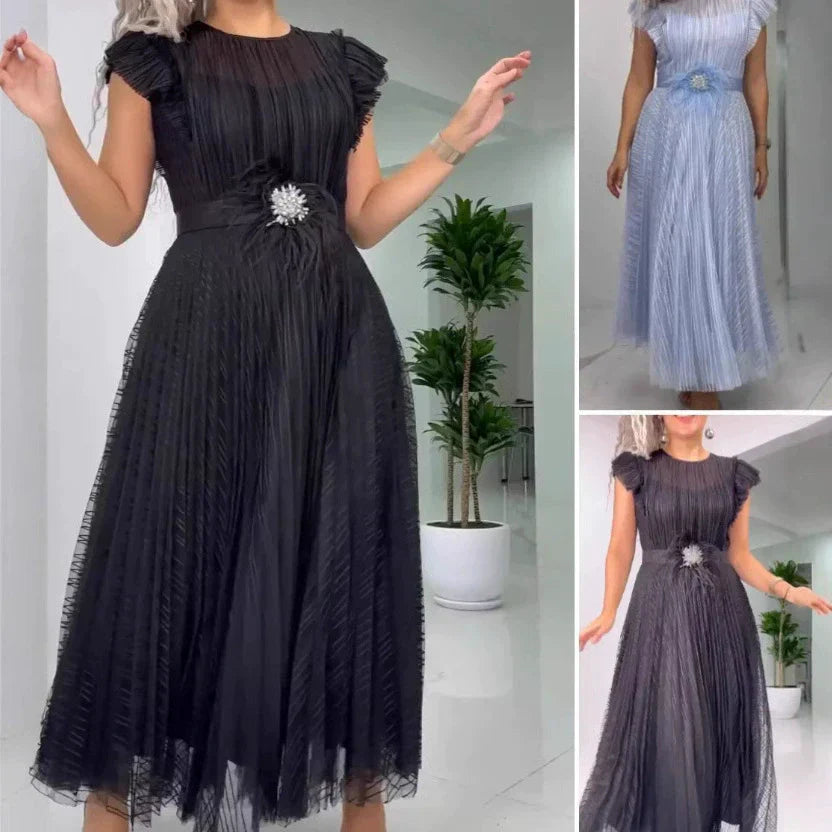 ESMAY - VESTIDO BODYCON PLISADO CON CAÍDA SUAVE