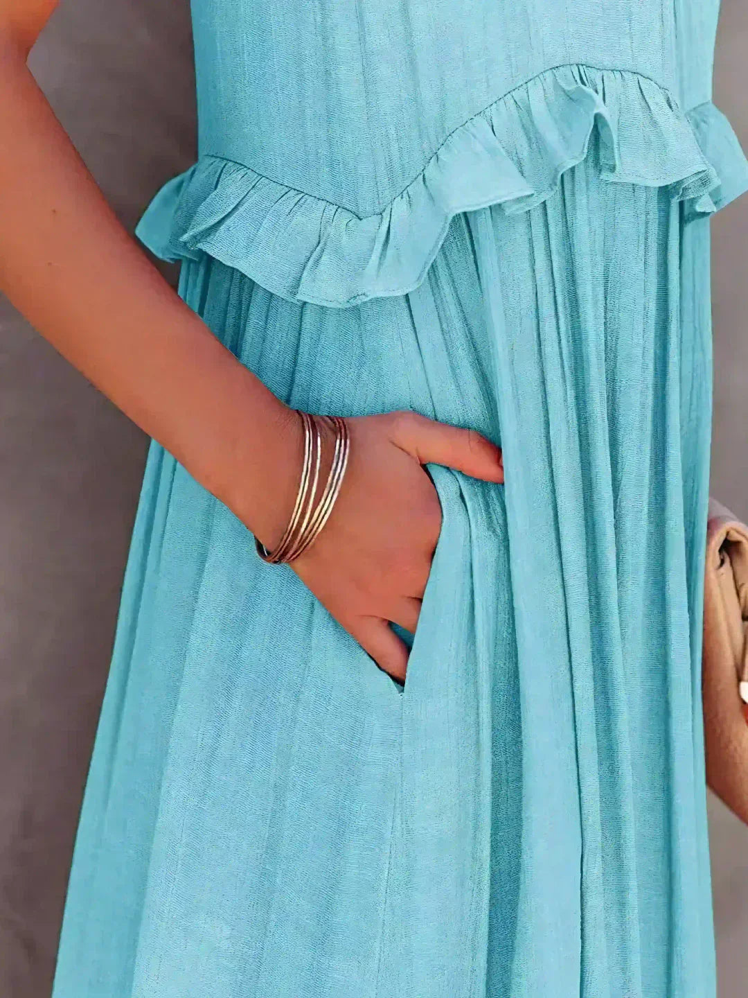 Emilia - Vestido Maxi Halter con Volantes