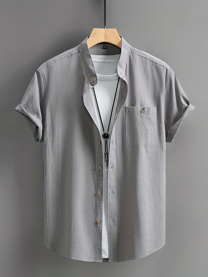 MARCO - CAMISA CLÁSICA DE ALGODÓN CON BOLSILLO