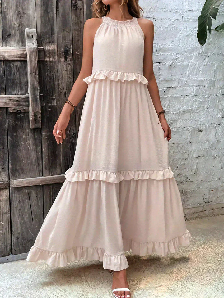 Emilia - Vestido Maxi Halter con Volantes