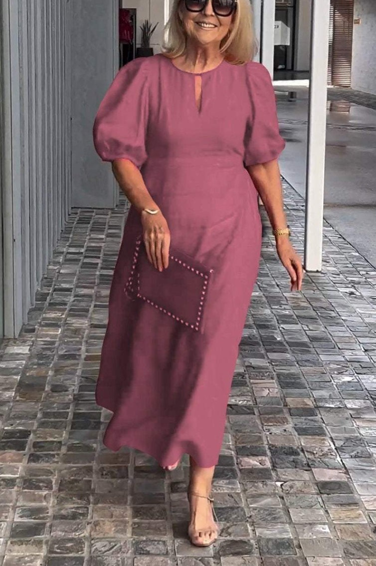 Carla - Vestido Elegante con Mangas Abullonadas