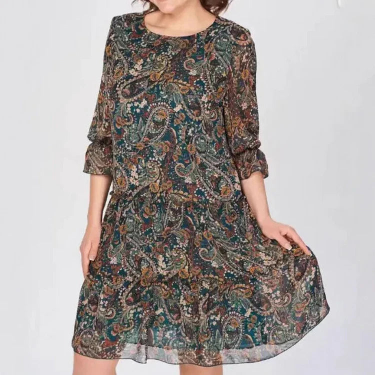 ECAY - VESTIDO CLÁSICO BLOSSOM DE CUELLO REDONDO