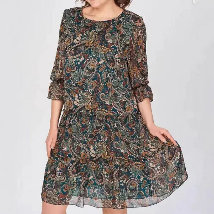 ECAY - VESTIDO CLÁSICO BLOSSOM DE CUELLO REDONDO